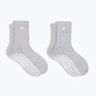 Șosete pentru femei Sweaty Betty Pilates Crew Gripper 2 pary light grey marl