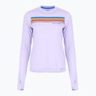Tricou de alergare pentru femei Brooks Distance Graphic LS heather violet dash/stripe