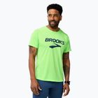 Tricou de alergare pentru bărbați Brooks Distance 3.0 neo limeade/brooks logo