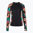 Longsleeve de înot pentru femei Hurley Fiji Fantasy Zip Front Rashguard black