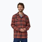 Tricou pentru bărbați Patagonia Organic Cotton MW Fjord Flannel ice caps/burl red