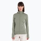 Bluză de trekking pentru femei  icebreaker Merino 260 Quantum IV Zip Hoodie lichen