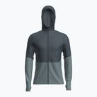 Bluză de trekking pentru bărbați icebreaker Merino 200 RealFleece Descender Zip Hoodie abyss/blue ash/black