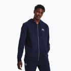 Hanorac pentru bărbați  Under Armour Essential Fleece FZ Hood midnight navy/white