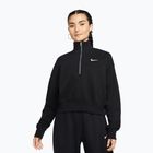 Bluză pentru femei Nike Sportswear Phoenix Fleece 1/2 Zip Cropped black/sail