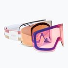 Ochelari de schi pentru femei Giro Ella white lx stripe/rose gold/infrared