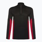 Bluză termică pentru bărbați Smartwool Merino Sport 1/4 Zip black/rythmic red