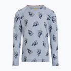 Bluză termoactivă pentru copii Icebreaker Merino 200 Oasis Crewe Bear Tour Zinc Blue/Aop