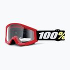 Ochelari de ciclism pentru copii 100% Strata Mini groom roșu/închis