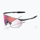 Ochelari de soare 100% Hypercraft SQ gloss light grey/rose gold mirror photochromic