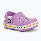 Papuci pentru copii Crocs Bayaband Charm Band Clog Toddler orchid