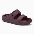 Șlapi de plajă Crocs Classic Cozzzy cireșe închis