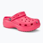 Papuci pentru femei Crocs Classic Platform Clog hyper pink