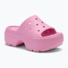 Papuci pentru femei Crocs Stomp Slide pink tweed