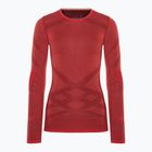 Bluză termică damă Smartwool Intraknit Thermal Merino Baselayer Crew scarlet/black