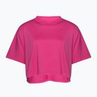 Tricou de antrenament pentru femei Under Armour Campus Boxy Crop astro pink/black