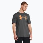 Tricou de antrenament pentru bărbați Under Armour Big Logo Fill castlerock/atomic/wild orange