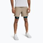 Pantaloni scurți de antrenament pentru bărbați Under Armour UA Vanish Woven 6in timberwolf taupe/negru