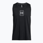 Tricou de baschet pentru bărbați Under Armour Baseline Performance Tank negru/negru/alb