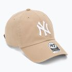Șapcă 47 Brand MLB New York Yankees CLEAN UP W/No Loop Label khaki