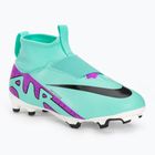 Încălțăminte de fotbal pentru copii Nike Jr Zoom Mercurial Superfly 9 Academy FG/MG hyper turquoise/black/ white/fuchsia dream