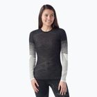 Bluză termică damă Smartwool Intraknit Thermal Merino Base Layer Pattern Crew black