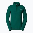 Hanorac pentru femei The North Face 100 Glacier 1/4 Zip evergreen