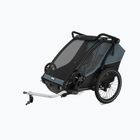 Remorcă de biciletă pentru fouă persoane Thule Chariot Cab dark slate