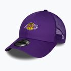 Șapcă pentru bărbați New Era Home Field 9Forty Trucker Los Angeles Lakers purple