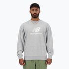 Bluză pentru bărbați New Balance Stacked Logo French Terry Crew athletic grey