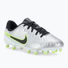 Încălțăminte de fotbal pentru copii Nike Tiempo Legend 10 Academy FG/MG metallic silver/volt/black