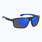 Ochelari de soare pentru bărbați Polaroid PLD 7058/S negru mat albastru/albastru oglindă polarizată hc
