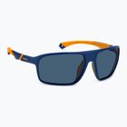 Ochelari de soare pentru bărbați Polaroid PLD 7058/S albastru mat/albastru polarizați cu contrast ridicat