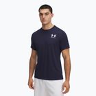 Tricou de antrenament pentru bărbați Under Armour HeatGear Fitted midnight navy/white