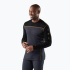 Longsleeve termoactiv pentru bărbați Smartwool Classic Thermal Merino Base Layer Colorblock Crew Boxed charcoal/honey gold