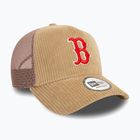 Șapcă New Era Cord Trucker Red Sox med beige