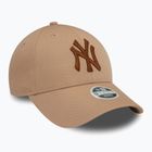 Șapcă pentru femei New Era Metallic 9FORTY New York Yankees beige