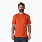 Tricou pentru bărbați Patagonia Cap Cool Merino Blend Graphic Shirt heritage header/coal orange