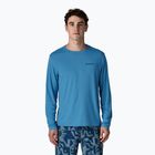 Longsleeve pentru bărbați Patagonia Capilene Cool Daily - Boardshort Logo shore blue/light shore blue x-dye