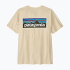 Tricou pentru bărbați Patagonia P-6 Logo undyed natural