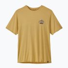 Tricou pentru bărbați Patagonia Cap Cool Daily Great Waves limestone yellow - light limestone yellow x-dye