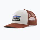 Șapcă Patagonia P-6 Logo Trucker Hat white w/rusty red