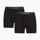 Boxeri termoactivi pentru bărbați Icebreaker Merino 150 Anatomica Boxers wFly 2 Pack black