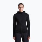 Bluză de trekking pentru femei Icebreaker Merino 200 Realfleece Descender Half Zip Hoodie black
