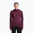 Bluză de trekking pentru femei Icebreaker Merino 300 Realfleece Descender Zip Hoodie dark berry