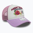 New Era Fruit Graphics Trucker New York Yankees șapcă de baseball roz închis