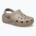 Papuci pentru femei Crocs Classic Platform Clog taupe