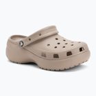 Papuci pentru femei Crocs Classic Platform Clog taupe