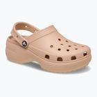 Papuci pentru femei Crocs Classic Platform Clog pink caramel