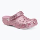 Șlapi pentru copii Crocs Classic Chunky Glitter pink milk